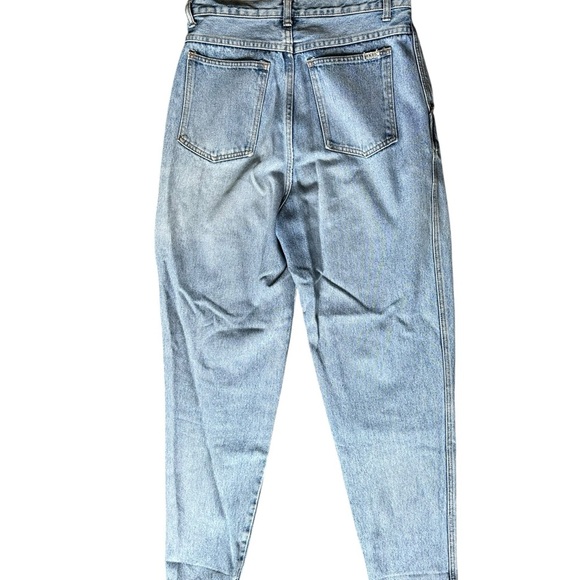 Vintage Bill Blass 80's Distressed High Waist Mom Pleated Jeans Size 10 - Picture 2 of 6